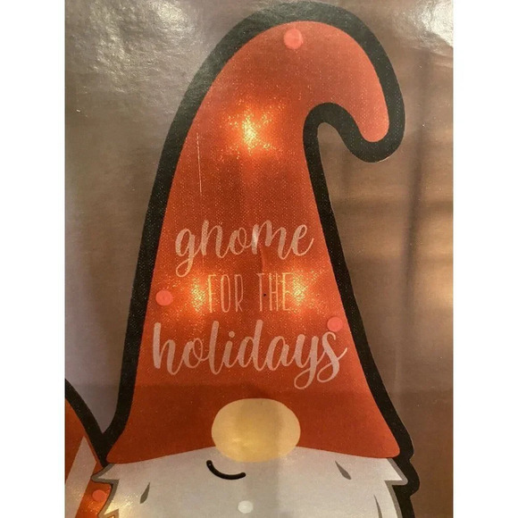 Window Shimmering Decoration - Gnome for Holidays - BRAND NEW -NEVER USED - Picture 6 of 6